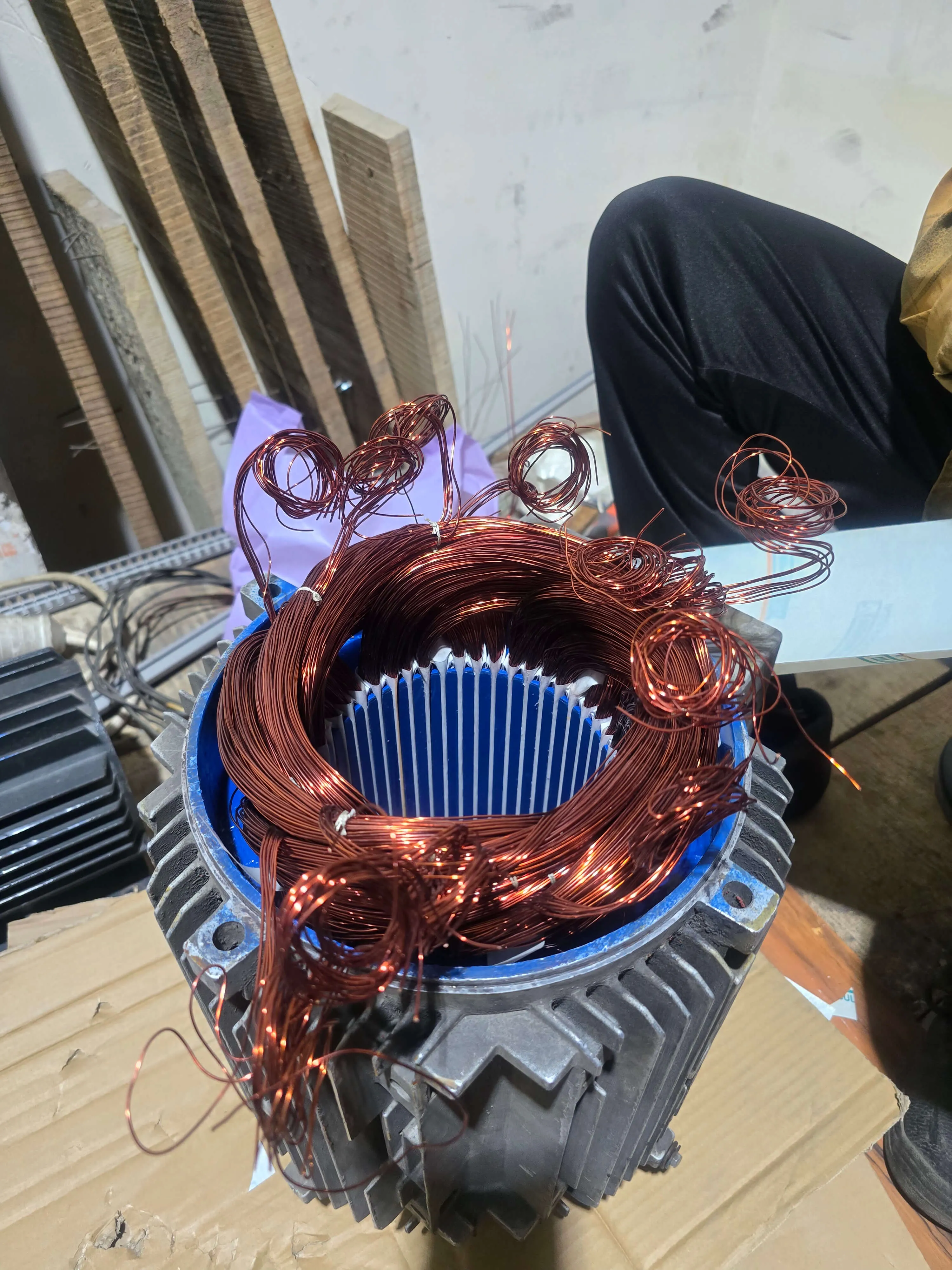 Motor rewinding