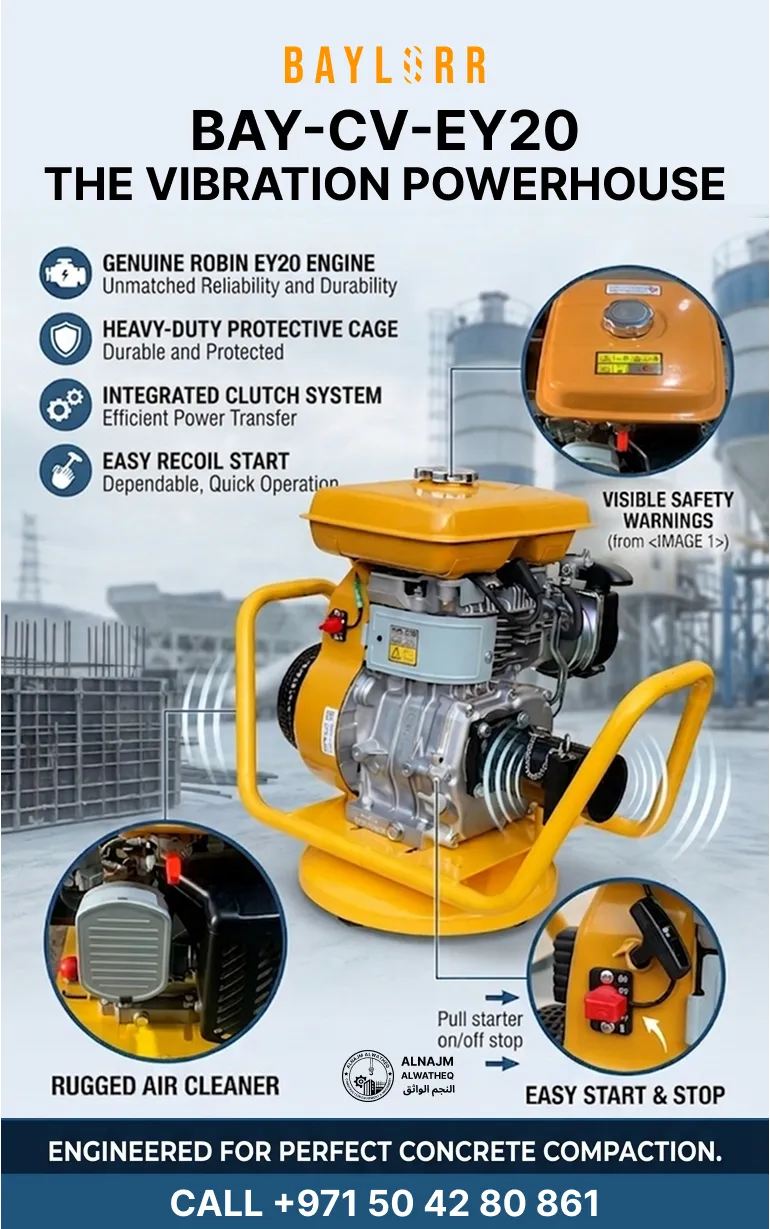 Concrete Honeycombing on UAE Construction Sites: What Causes It and How a Concrete Vibrator Prevents It